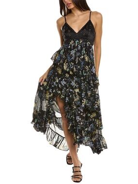 CINQ À SEPT, Norah Midi Dress In Black, Size 6, $695 Retail